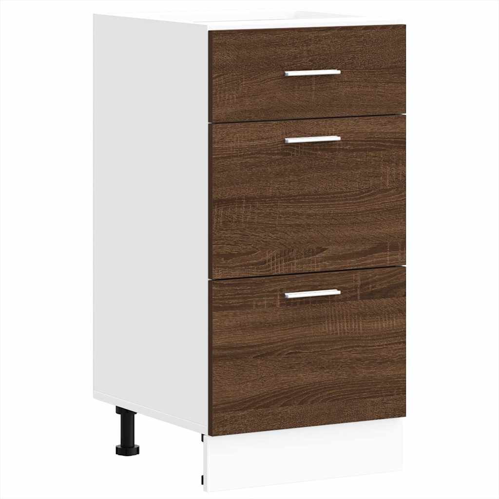 Bottom Cabinet Lyon Brown Oak 40x46x81.5 cm Engineered Wood