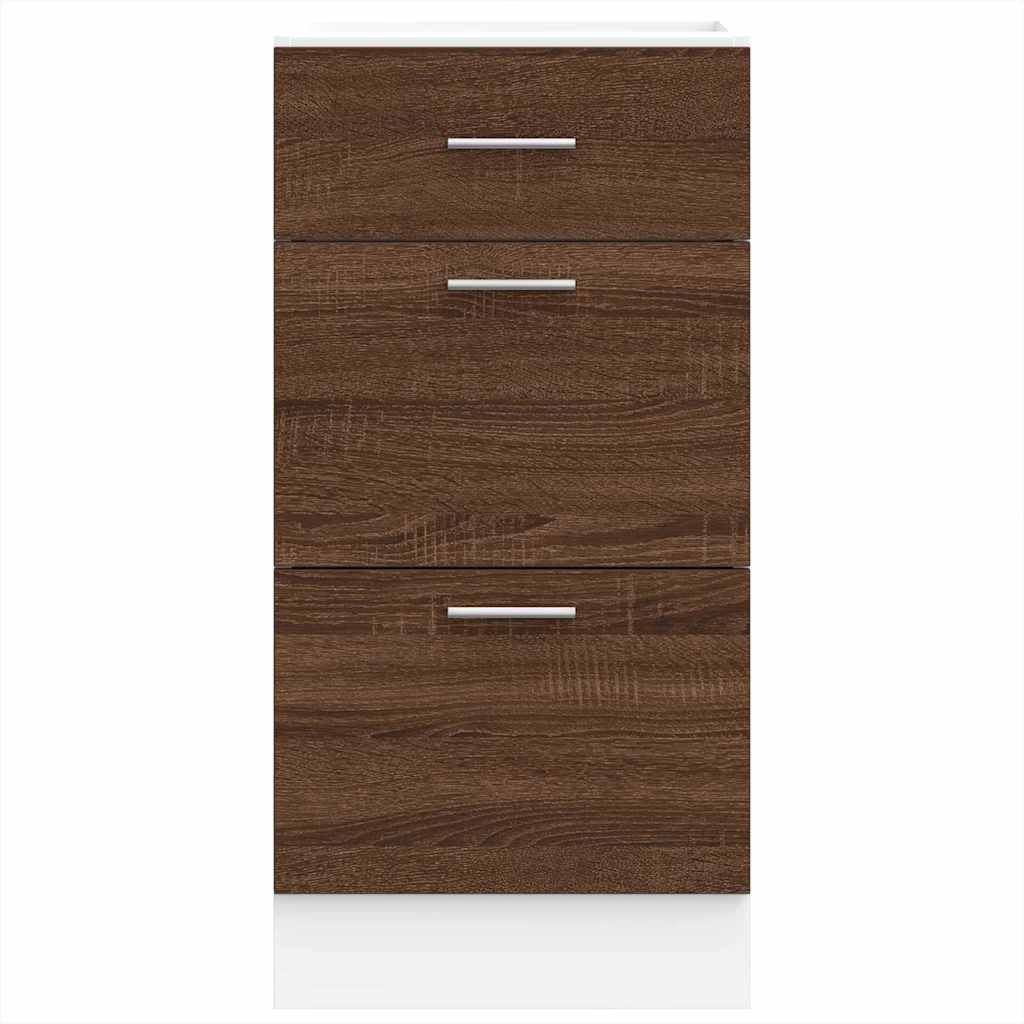 Bottom Cabinet Lyon Brown Oak 40x46x81.5 cm Engineered Wood