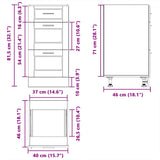 Kitchen Base Cabinet Porto White Engineered Wood