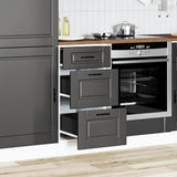 Kitchen Base Cabinet Porto Black Engineered Wood