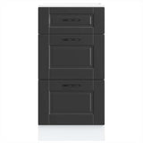 Kitchen Base Cabinet Porto Black Engineered Wood