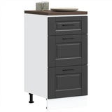 Kitchen Base Cabinet Porto Black Engineered Wood