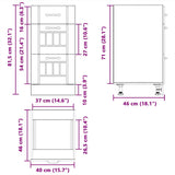 Kitchen Base Cabinet Lucca Smoked Oak Engineered Wood