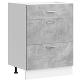 Kitchen Base Cabinet Lyon Concrete Grey Engineered Wood