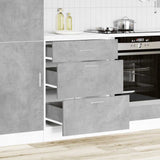 Kitchen Base Cabinet Lyon Concrete Grey Engineered Wood