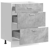 Kitchen Base Cabinet Lyon Concrete Grey Engineered Wood