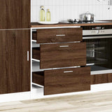 Kitchen Base Cabinet Lyon Brown Oak Engineered Wood