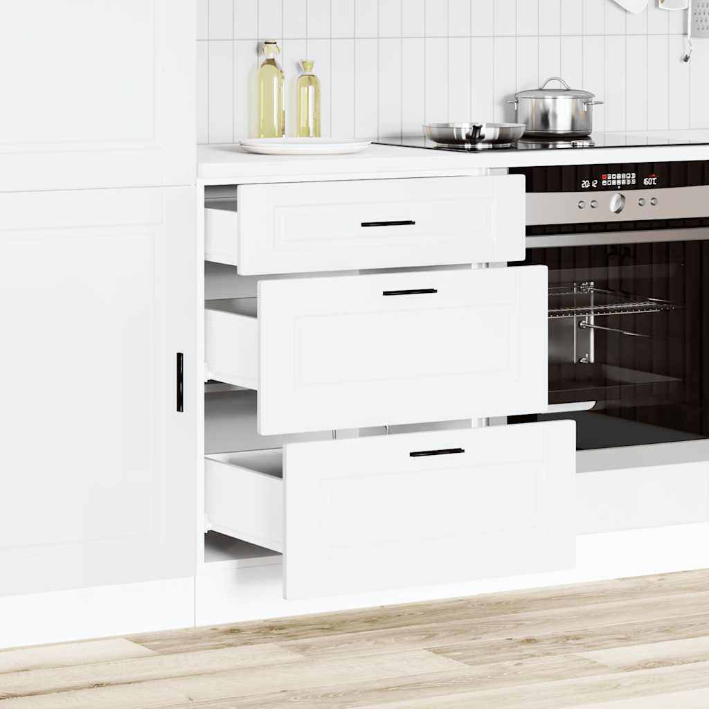 Kitchen Base Cabinet Porto White Engineered Wood