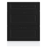 Kitchen Base Cabinet Porto Black Engineered Wood