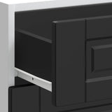 Kitchen Base Cabinet Porto Black Engineered Wood