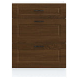 Kitchen Base Cabinet Porto Brown Oak Engineered Wood