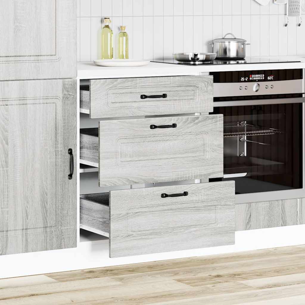 Kitchen Base Cabinet Kalmar Grey Sonoma Engineered Wood