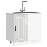 Sink Base Cabinet Lucca High Gloss White Engineered Wood