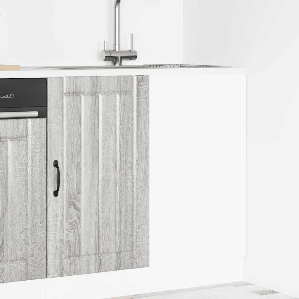 Sink Base Cabinet Lucca Grey Sonoma Engineered Wood