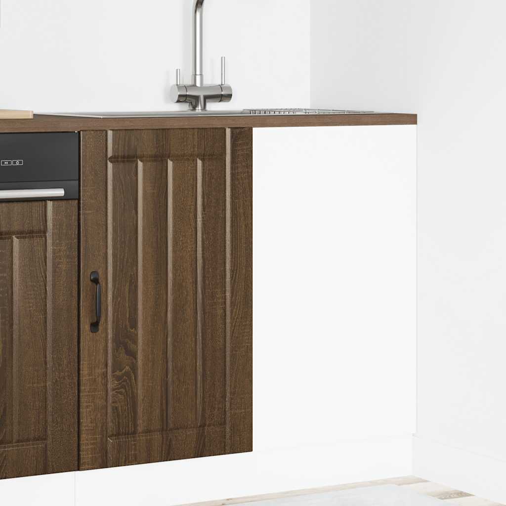 Sink Base Cabinet Lucca Brown Oak Engineered Wood