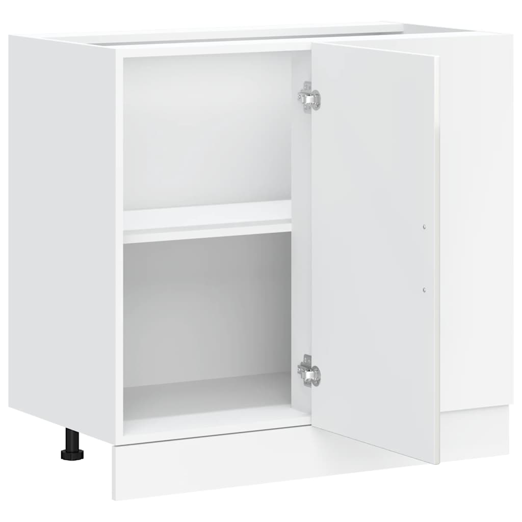 Kitchen Base Cabinet Kalmar High Gloss White Engineered Wood