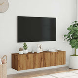 Wall Mounted TV Cabinet Artisan Oak 120x30x30 cm Engineered Wood