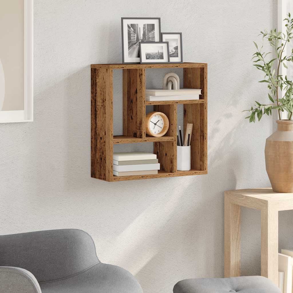 Wall Shelf Old Wood 45x16x45 cm Engineered Wood