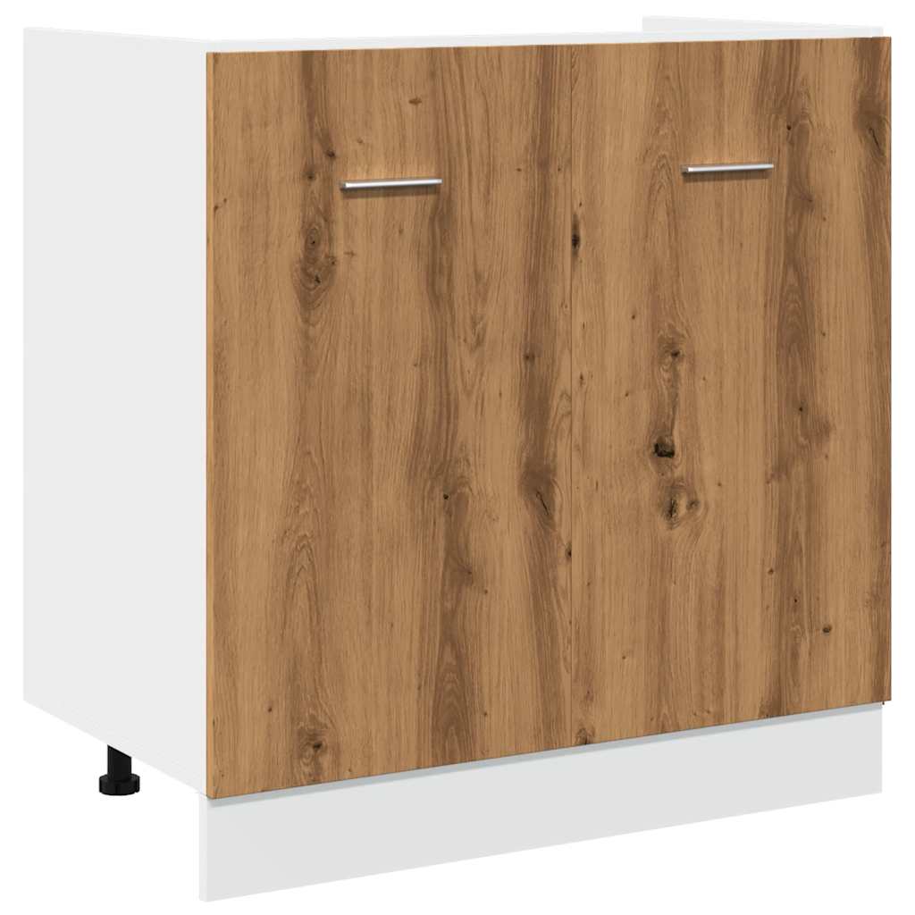 Sink Bottom Cabinet Lyon Artisan Oak 80x46x81.5 cm Engineered Wood