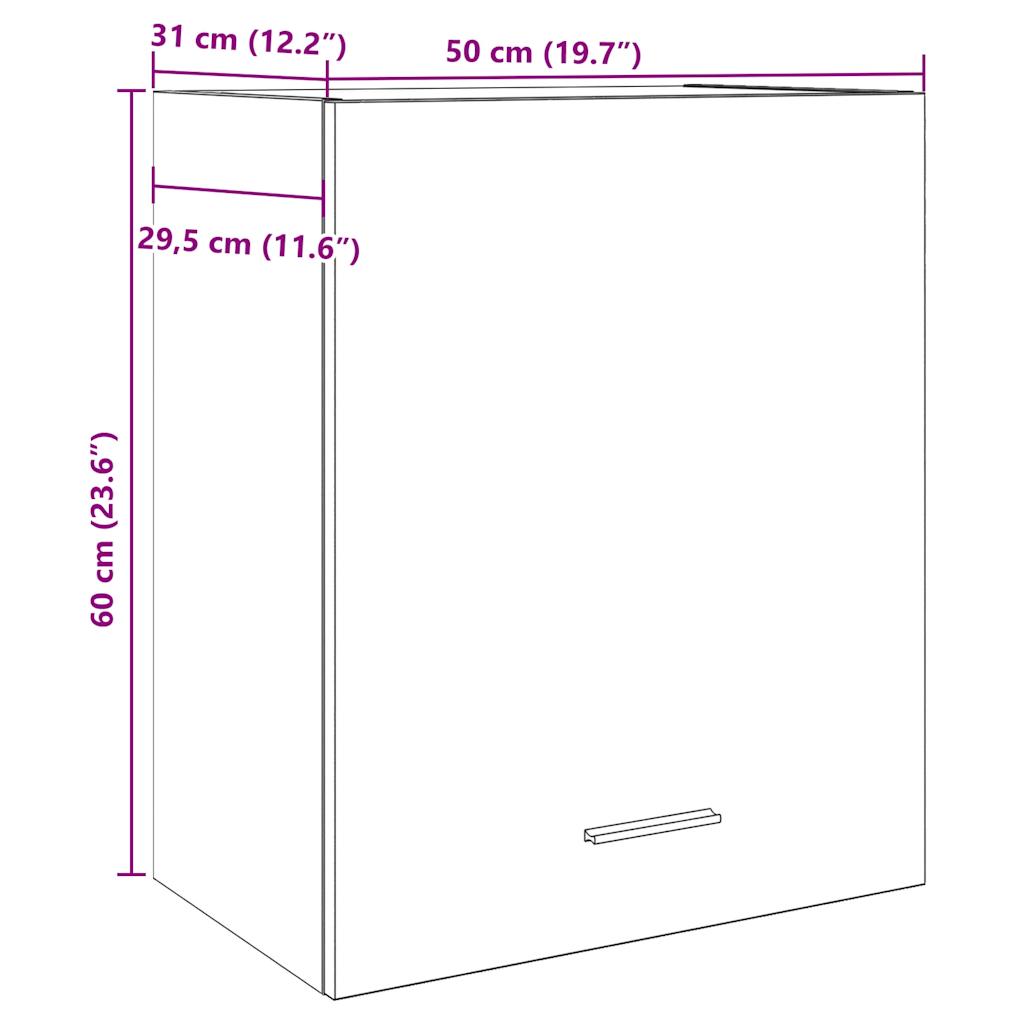 Hanging Cabinet Lyon Old Wood 50x31x60 cm Engineered Wood