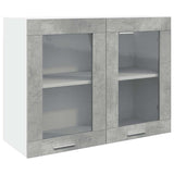 Hanging Glass Cabinet Lyon Concrete Grey 80x31x60 cm