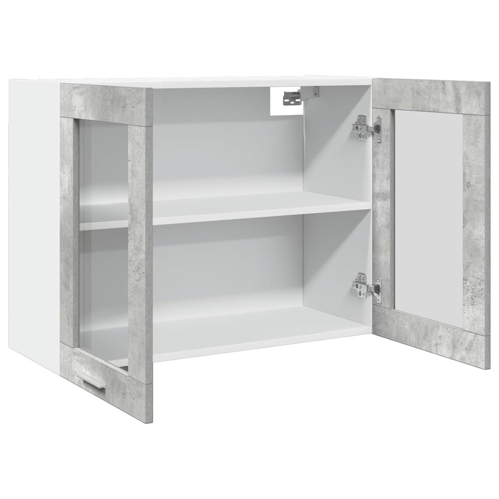 Hanging Glass Cabinet Lyon Concrete Grey 80x31x60 cm