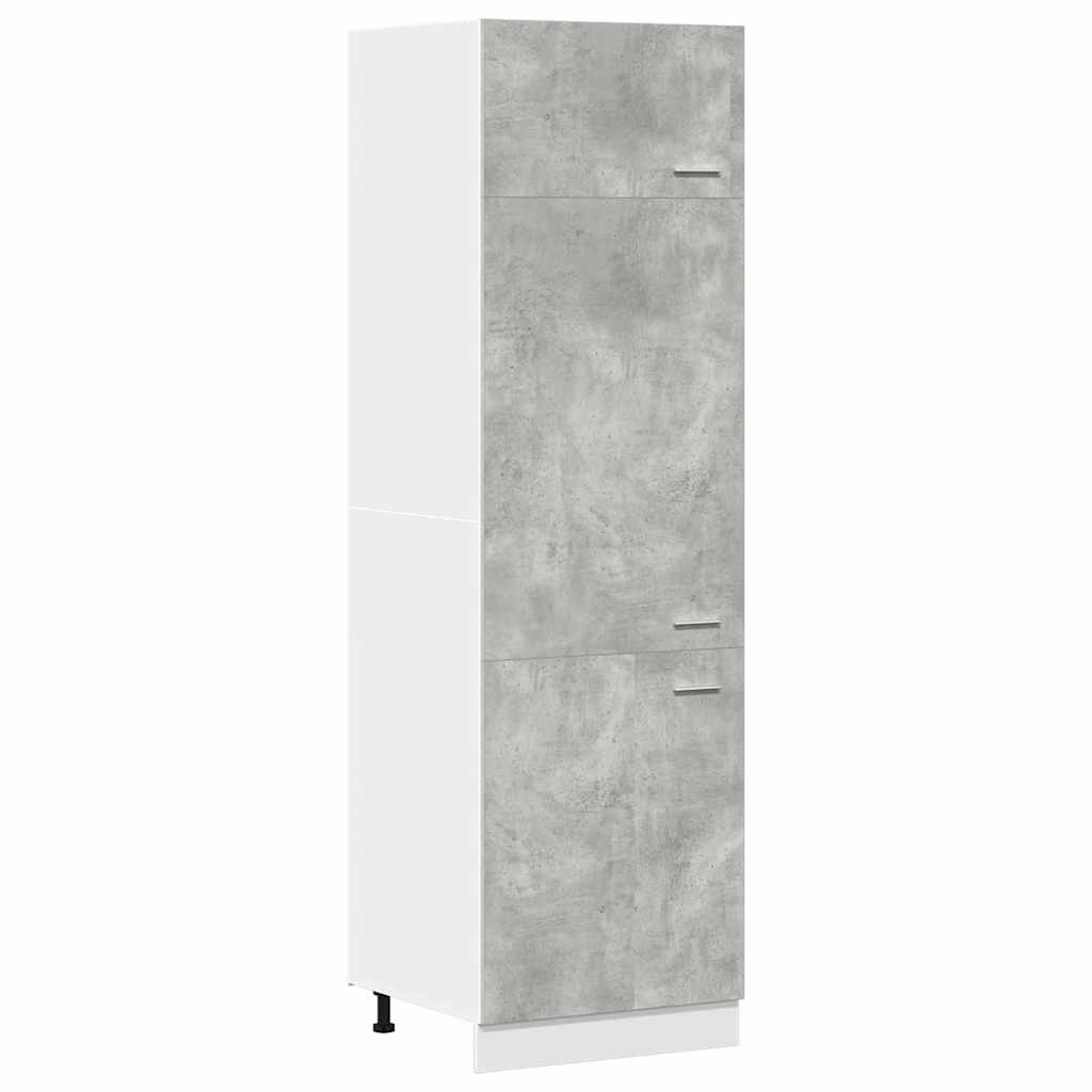 Refrigerator Cabinet Lyon Concrete Grey 60x57x207 cm Engineered Wood