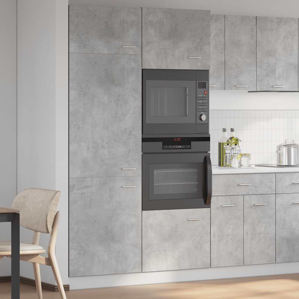 Refrigerator Cabinet Lyon Concrete Grey 60x57x207 cm Engineered Wood