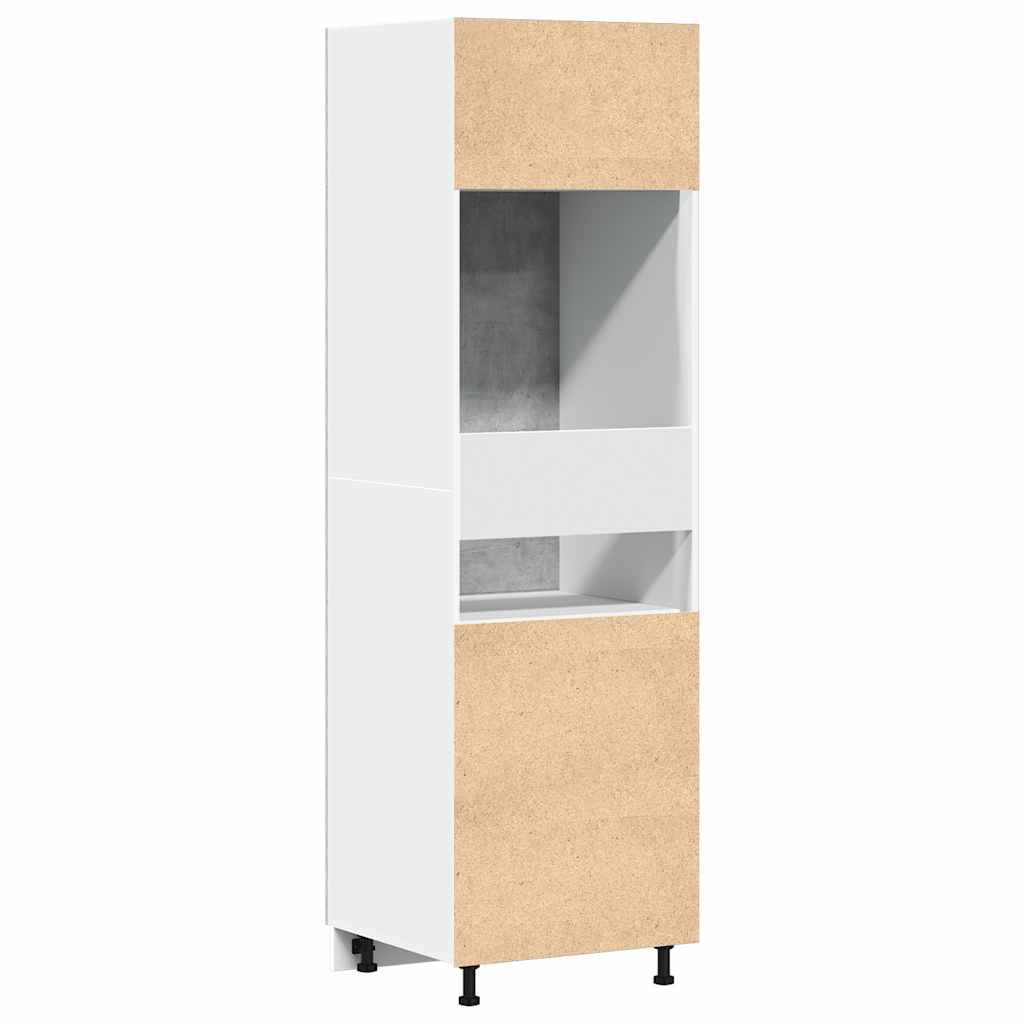 Refrigerator Cabinet Lyon Concrete Grey 60x57x207 cm Engineered Wood