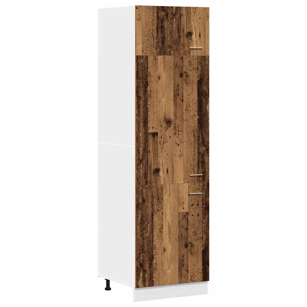 Refrigerator Cabinet Lyon Old Wood 60x57x207 cm Engineered Wood