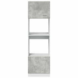 Microwave Cabinet Lyon Concrete Grey 60x57x207 cm Engineered Wood