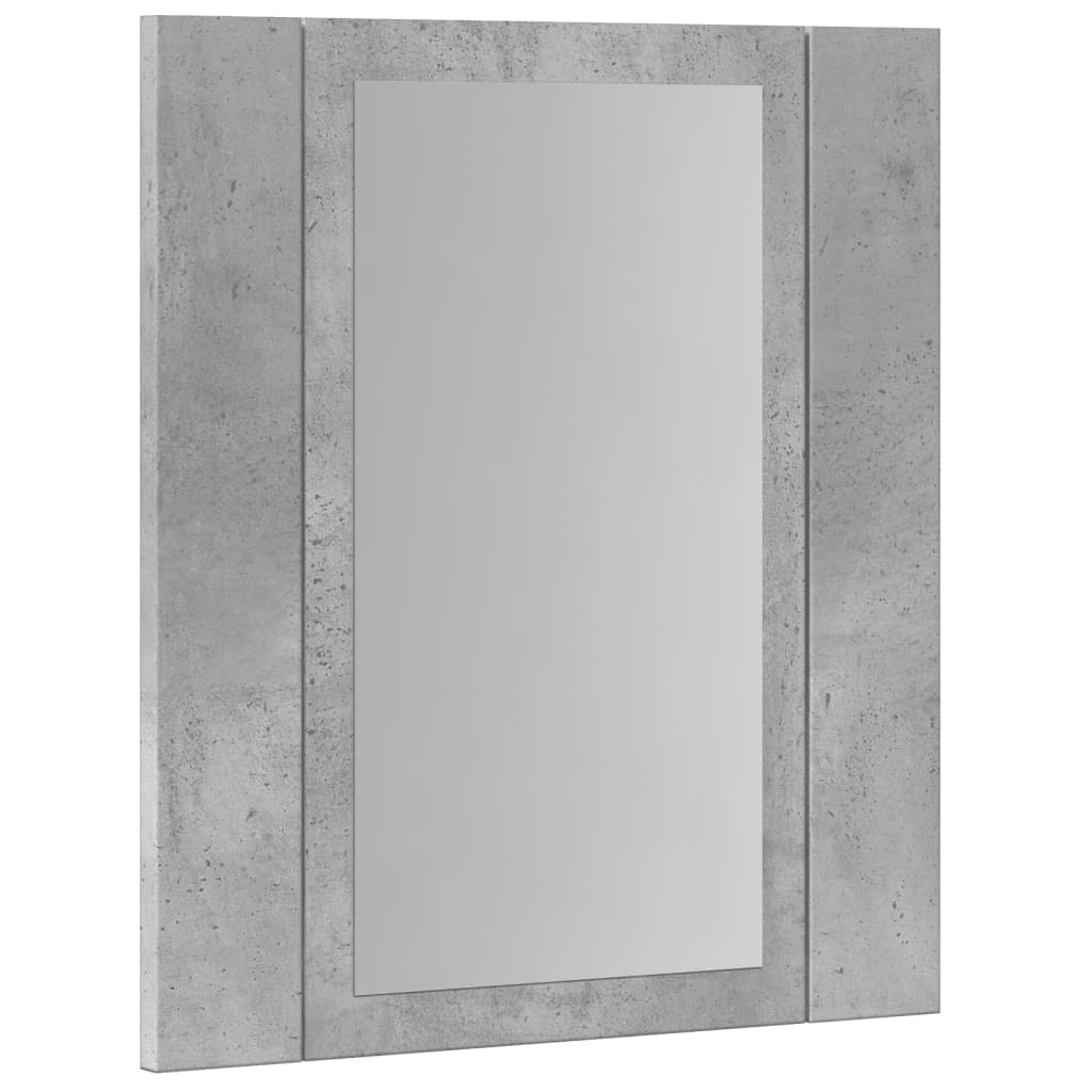 LED Bathroom Mirror Cabinet Concrete Grey 40x12x45 cm Engineered Wood