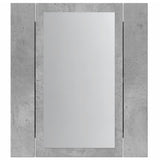 LED Bathroom Mirror Cabinet Concrete Grey 40x12x45 cm Engineered Wood