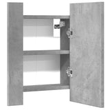 LED Bathroom Mirror Cabinet Concrete Grey 40x12x45 cm Engineered Wood