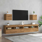 Wall Mounted TV Cabinet 2 pcs Artisan Oak 30.5x30x30 cm