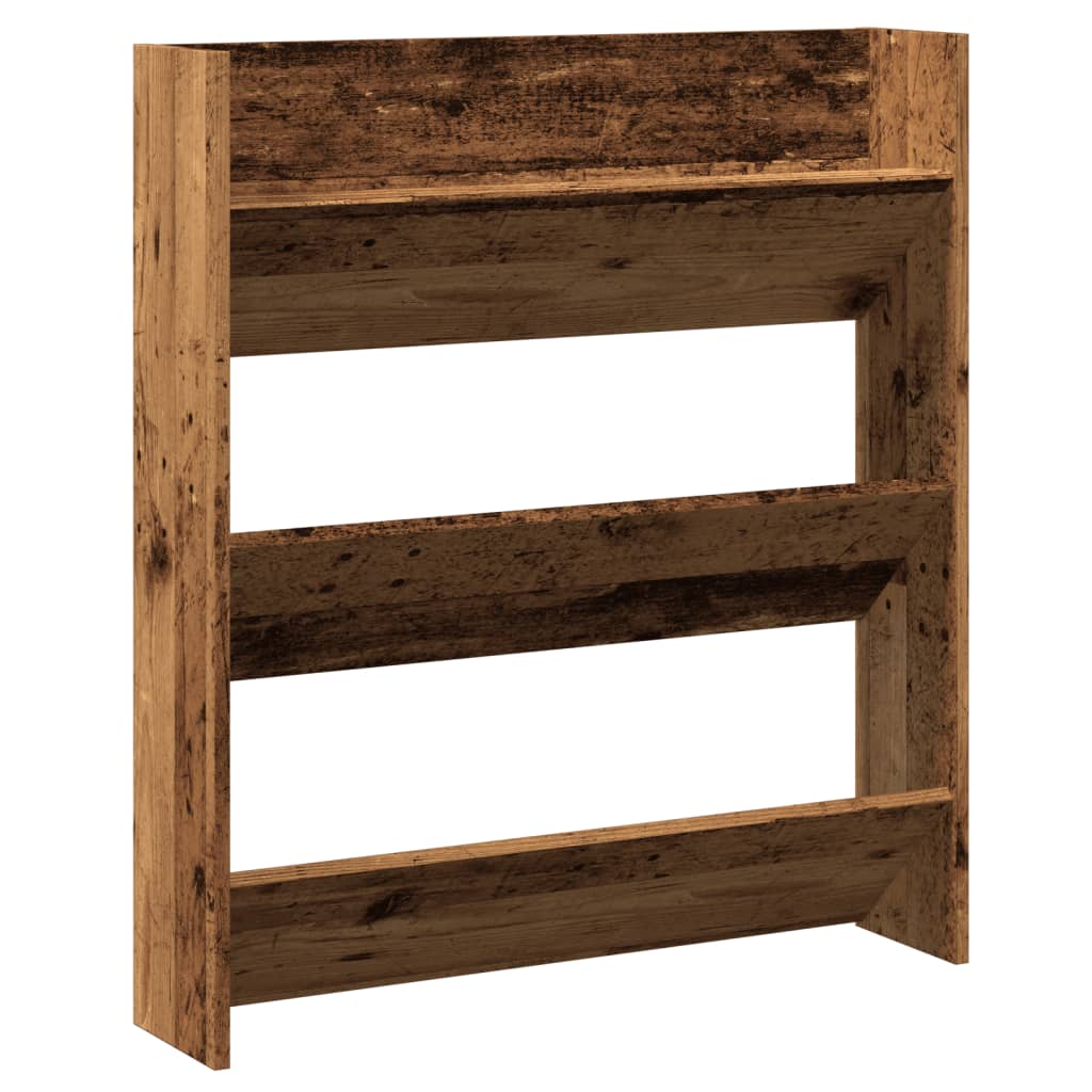 Wall Shoe Cabinet Old Wood 80x18x90 cm Engineered Wood