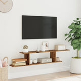 Wall-Mounted TV Shelf Old Wood 125x18x23 cm Engineered Wood