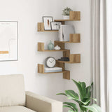 Wall Corner Shelves 2 pcs Artisan Oak 40x40x49.5 cm Engineered Wood