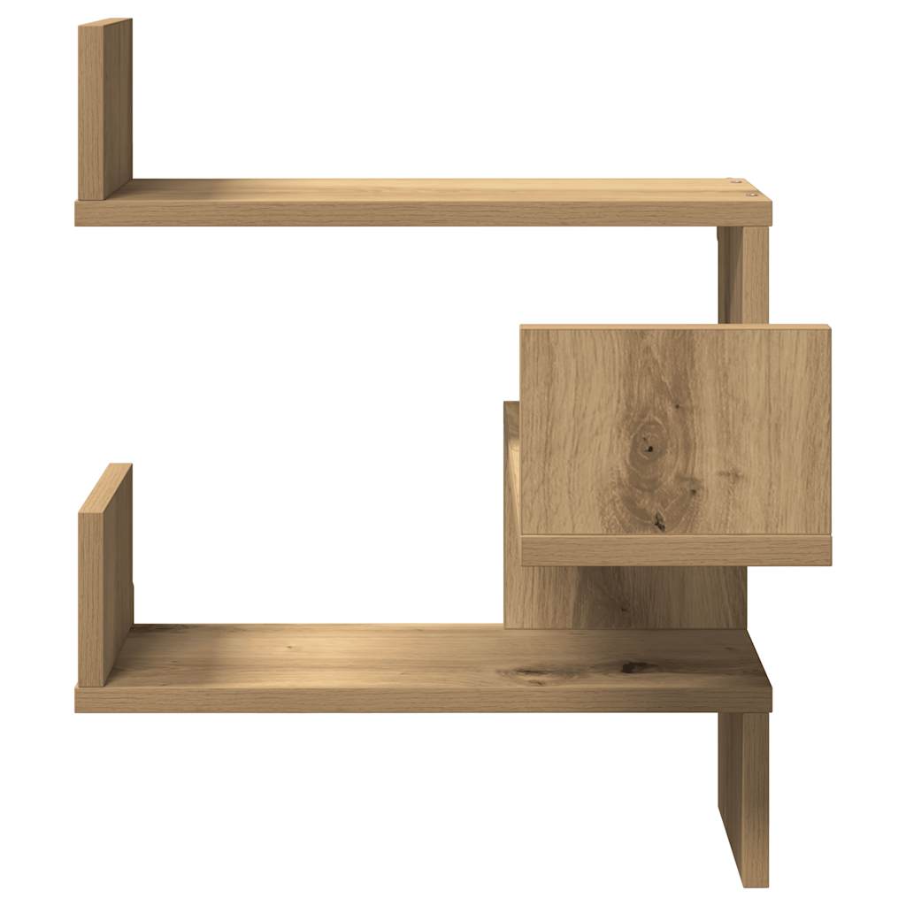 Wall Corner Shelves 2 pcs Artisan Oak 40x40x49.5 cm Engineered Wood