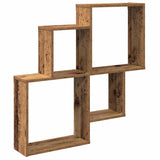 Wall Shelf Old Wood 80x15x78.5 cm Engineered Wood