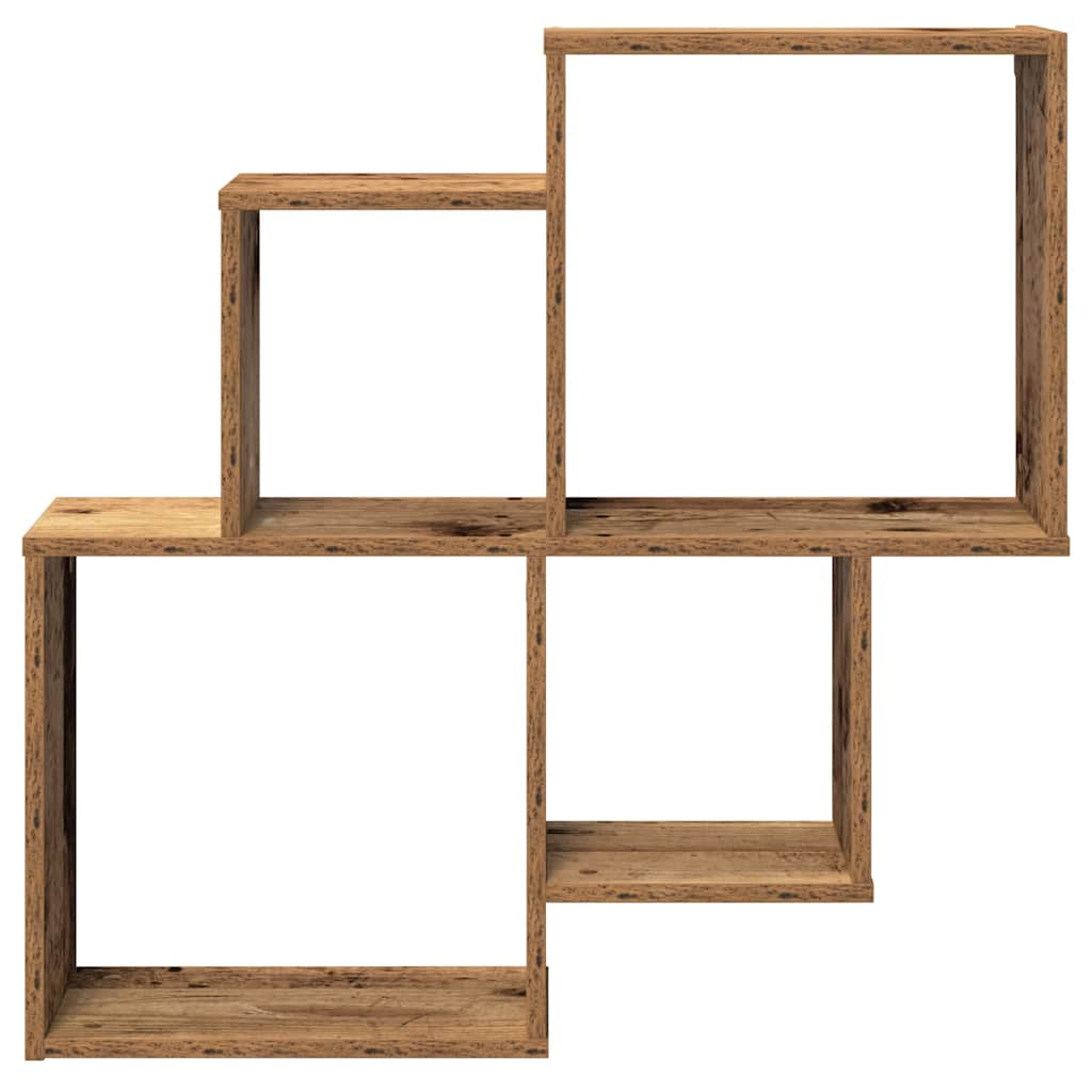 Wall Shelf Old Wood 80x15x78.5 cm Engineered Wood