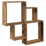 Wall Shelf Old Wood 80x15x78.5 cm Engineered Wood