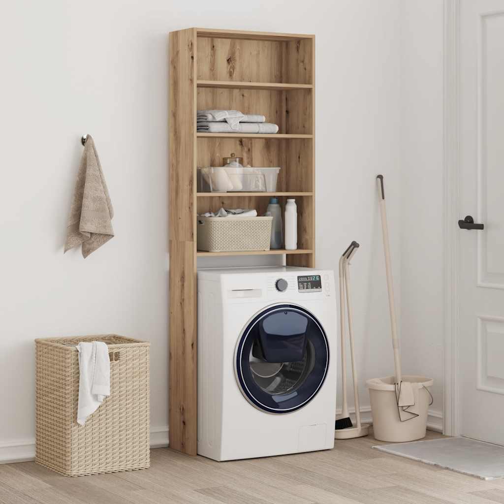 Washing Machine Cabinet Artisan Oak 64x24x190 cm