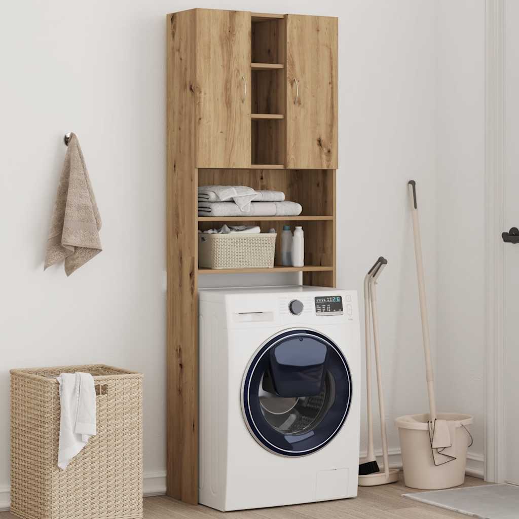 Washing Machine Cabinet Artisan Oak 64x25.5x190 cm