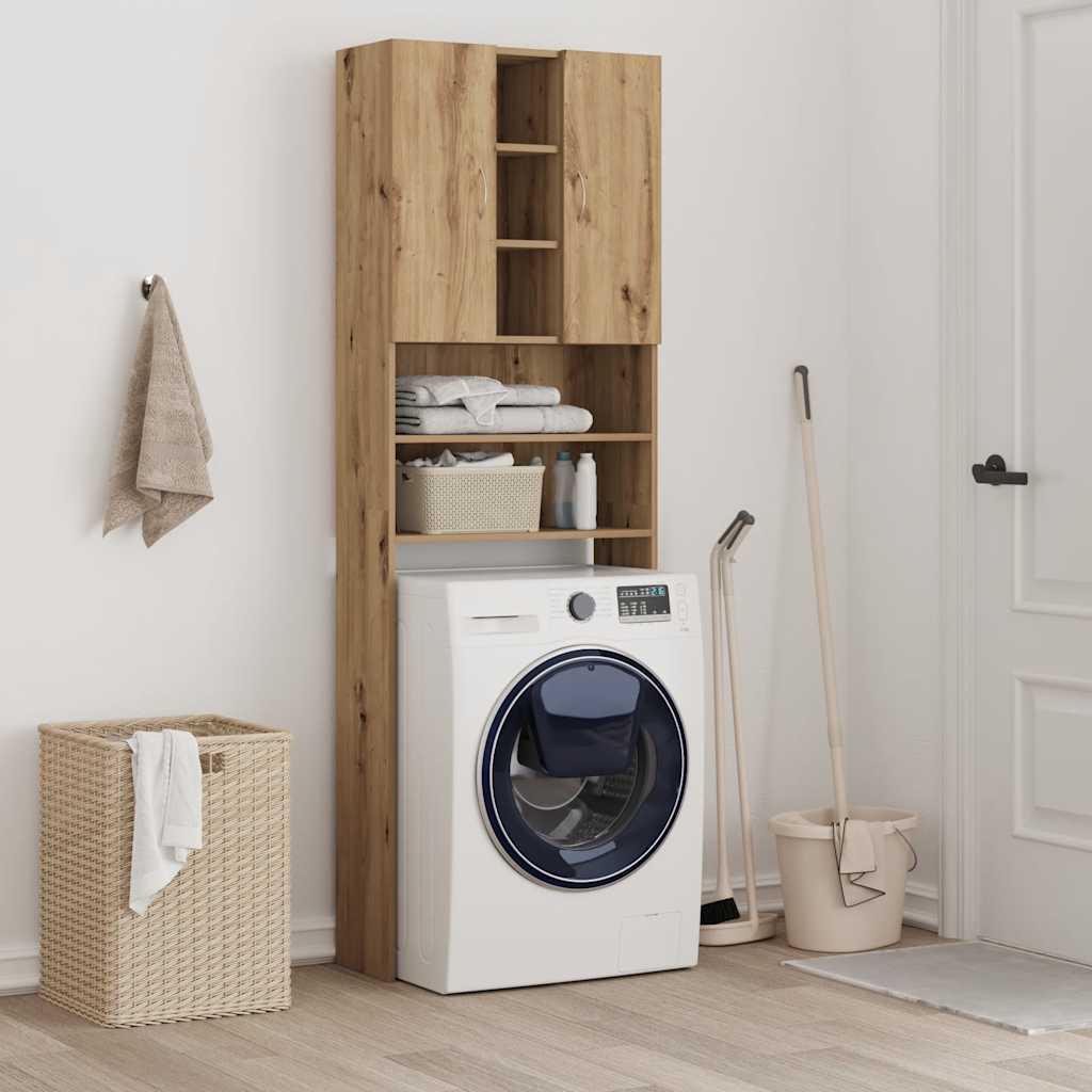 Washing Machine Cabinet Artisan Oak 64x25.5x190 cm