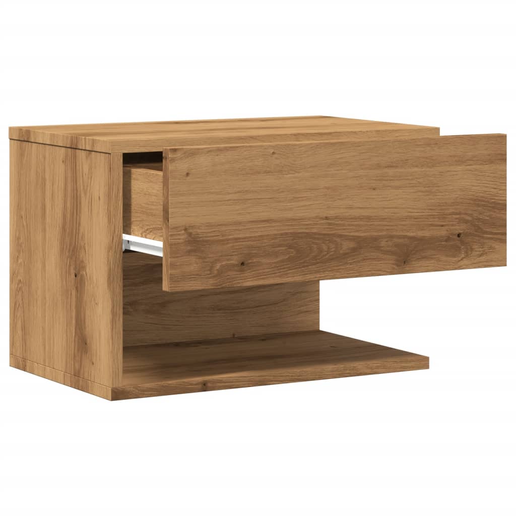 Wall-mounted Bedside Cabinets 2 pcs Artisian Oak