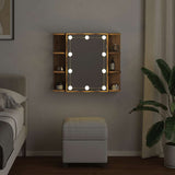 Mirror Cabinet with LED Artisan Oak 70x16.5x60 cm