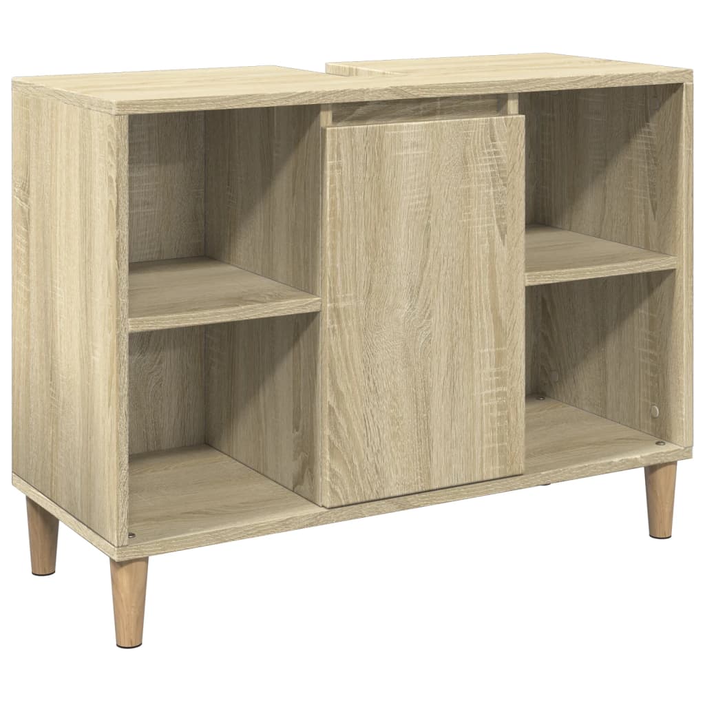 Bathroom Cabinet Sonoma Oak 80x33x60 cm Engineered Wood