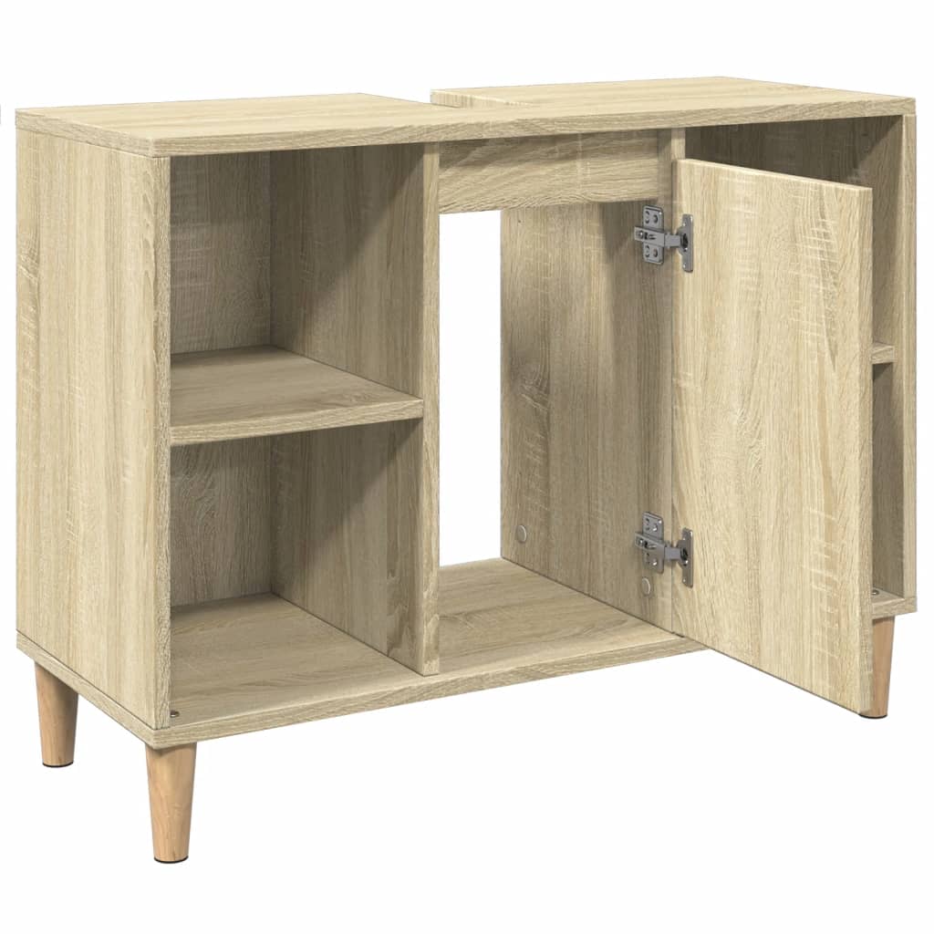 Bathroom Cabinet Sonoma Oak 80x33x60 cm Engineered Wood