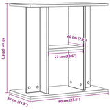 Aquarium Stand Artisan Oak 60x30x60 cm Engineered Wood